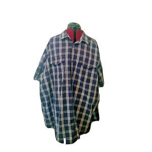 Foundry Mens Shirt Size 3XL Multicolor Button Front Pockets Short Sleeves